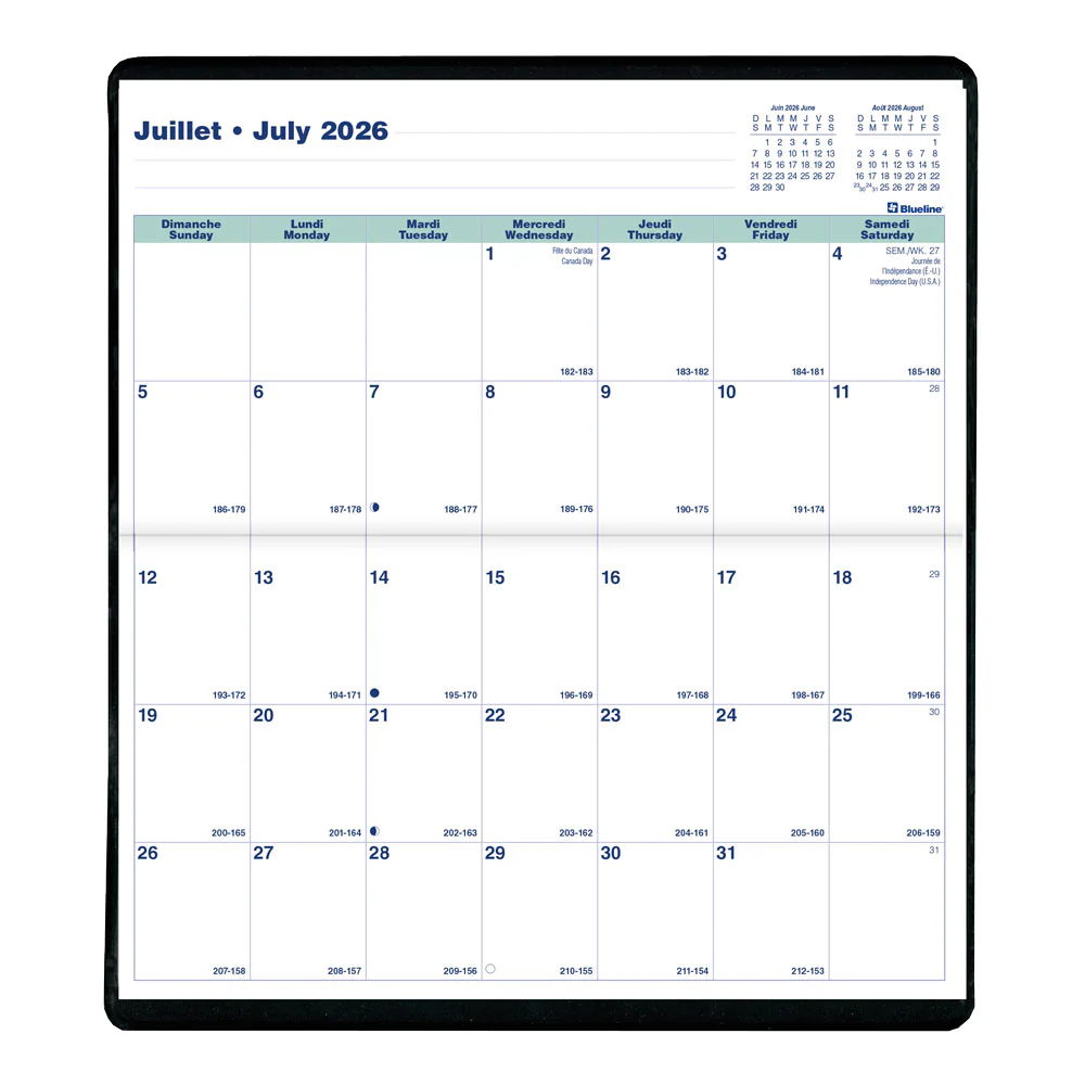 18-Month Pocket Planner, Assorted Colours, 2026-2027, Bilingual (CA12B.AST-27) - Image 6