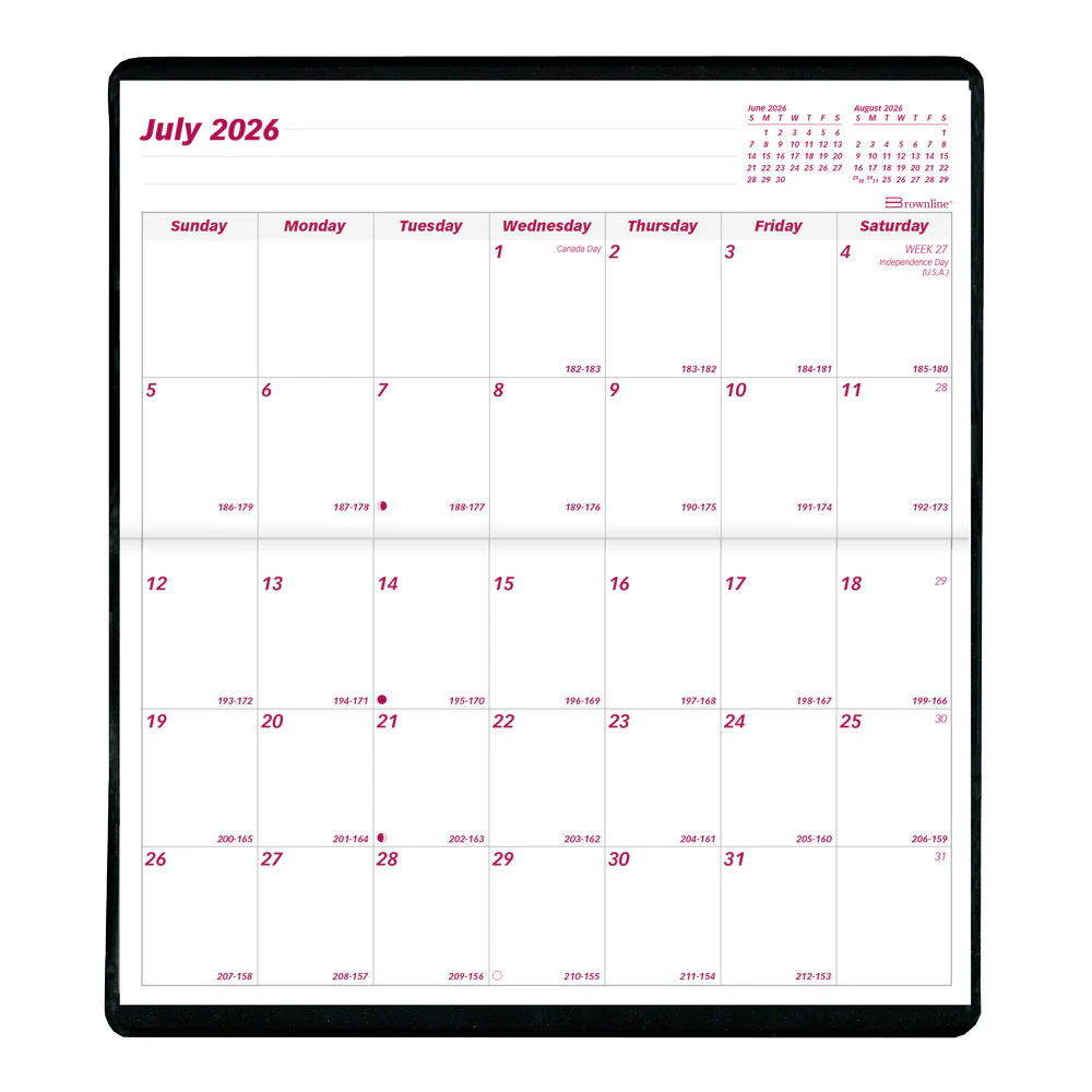 18-Month Pocket Planner, Assorted Colours, 2026-2027, English (CA12.AST-27) - Image 2