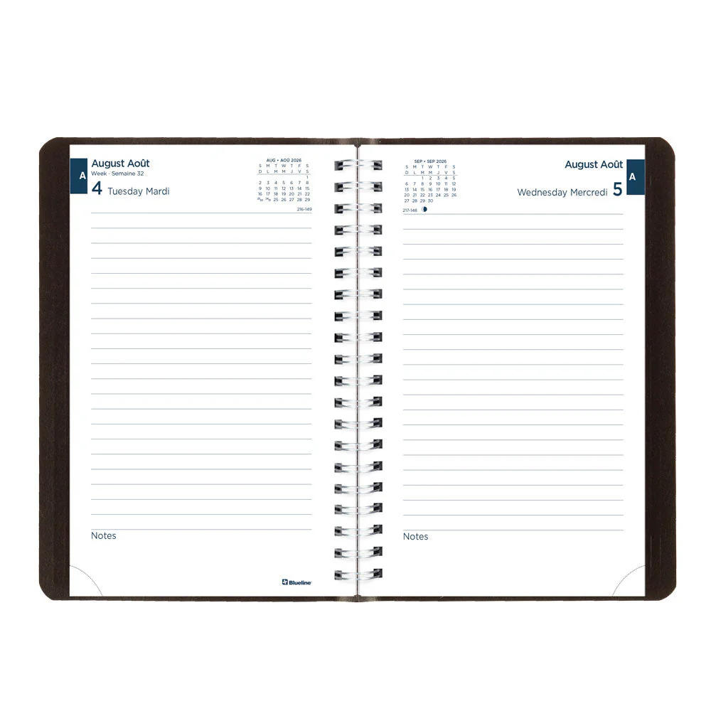 Academic Daily Planner, Classic Black, 2026-2027, Bilingual (CA201B.BLK-27) - Image 3