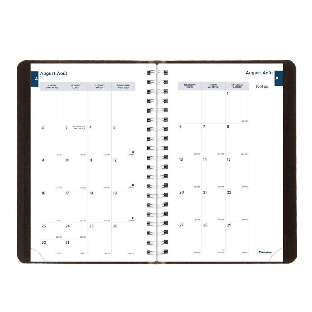 Academic Daily Planner, Classic Black, 2026-2027, Bilingual (CA201B.BLK-27) - Image 4