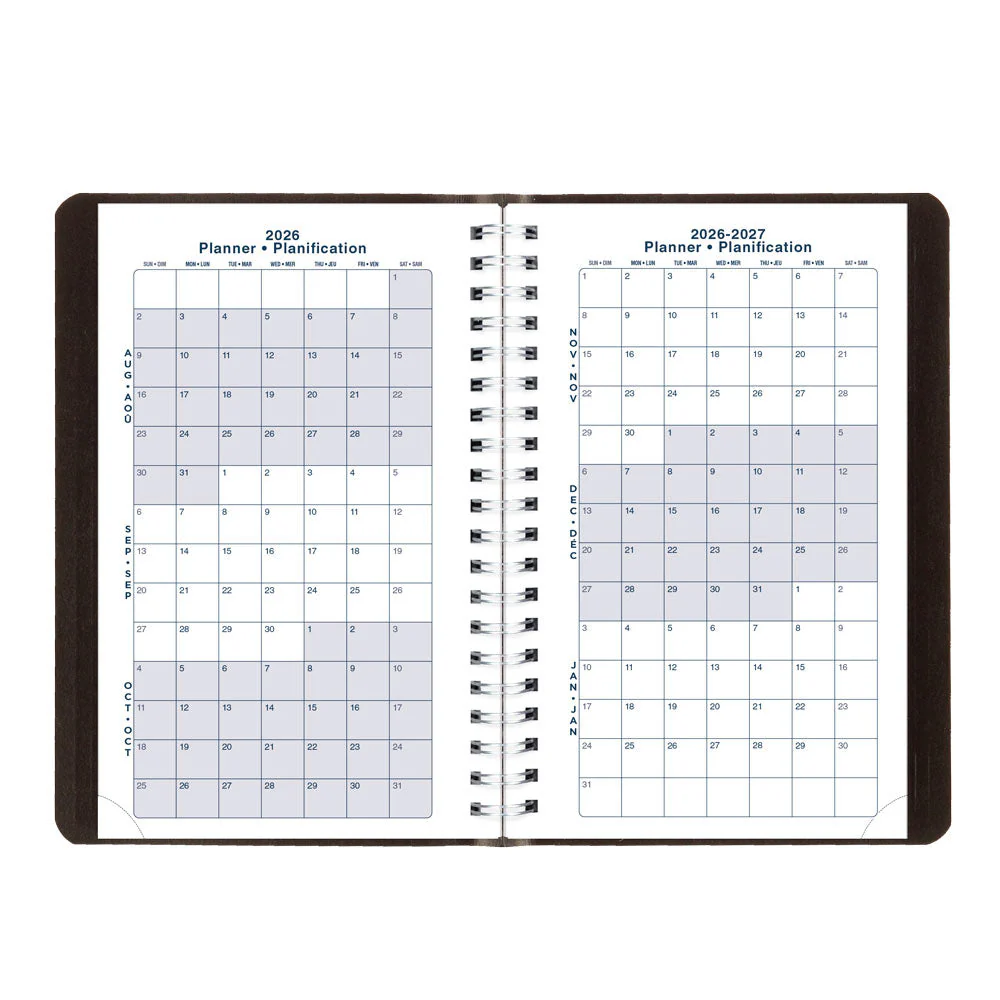 Academic Daily Planner, Classic Black, 2026-2027, Bilingual (CA201B.BLK-27) - Image 5