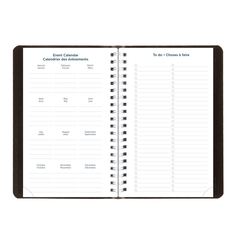 Academic Daily Planner, Classic Black, 2026-2027, Bilingual (CA201B.BLK-27) - Image 9