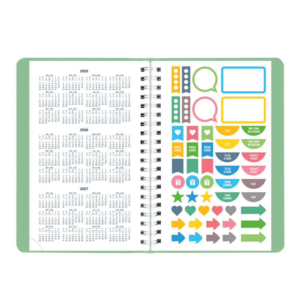 Academic Daily Planner, Fashion, 2026 - 2027, Bilingual (CA201BF.01-27, CA201BF.02-27, CA201BF.03-27) - Image 44