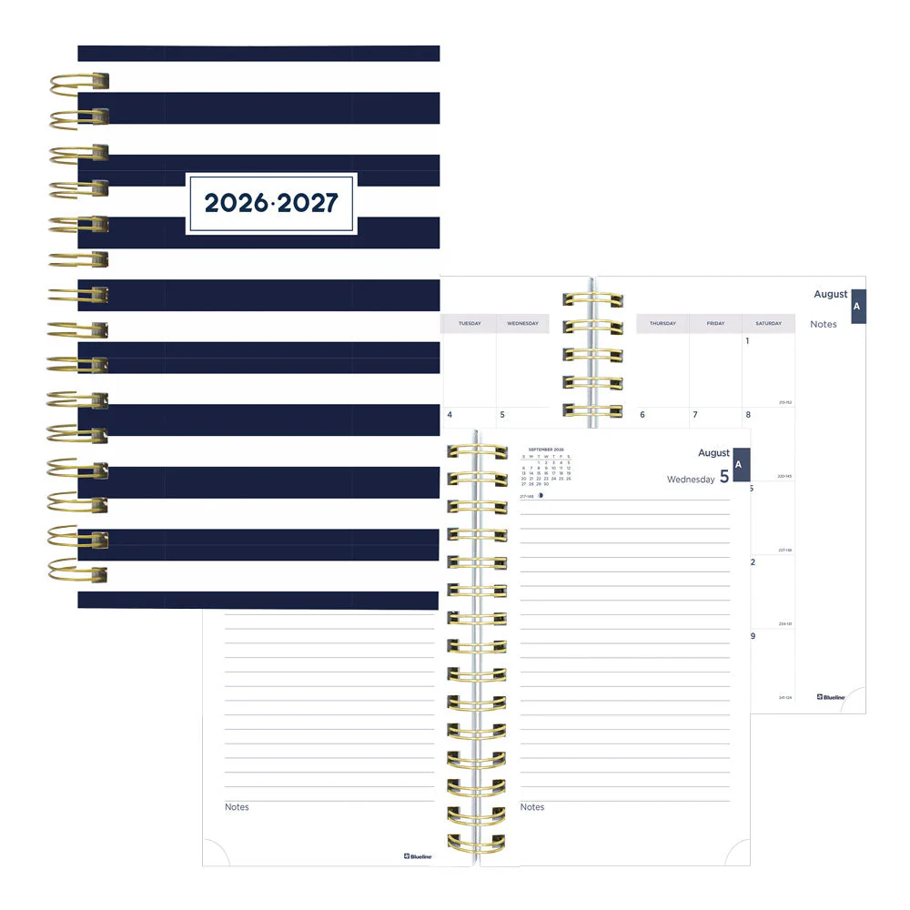 Academic Daily Planner, Nautical, 2026 - 2027, English (CA214PH.02-27, CA214PH.03-27)