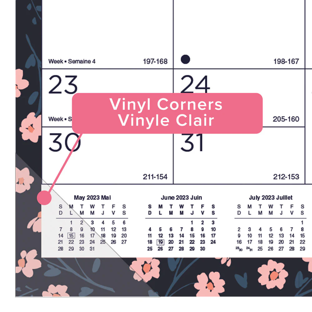 18-Month Academic Monthly Desk Pad Calendar, Blossom, 2026 - 2027, Bilingual (CA1716BBD-27) - Image 4