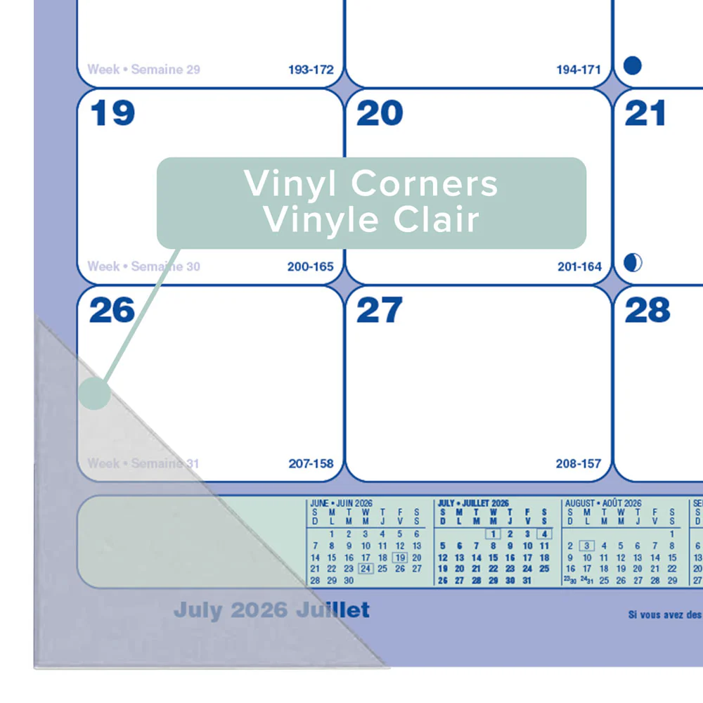 Academic Monthly Desk Pad Calendar, Classic, 2026 - 2027, Bilingual (CA181711B-27) - Image 4