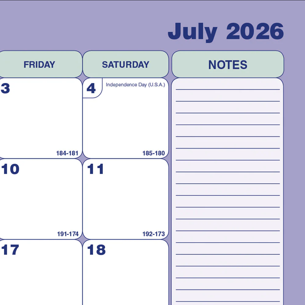 Academic Monthly Desk Pad Calendar, Classic, 2026 - 2027, English (CA181721-27) - Image 3