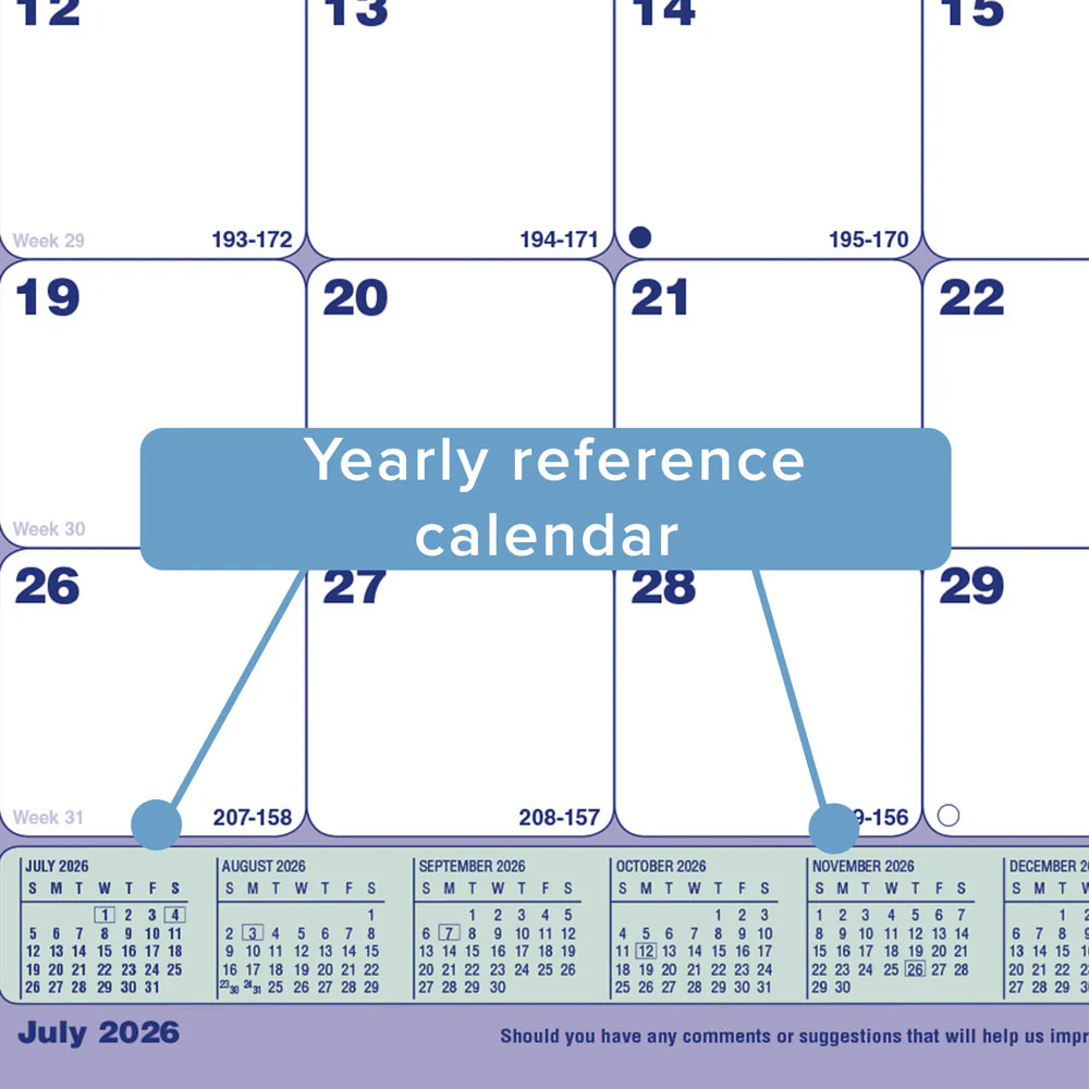 Academic Monthly Desk Pad Calendar, Classic, 2026 - 2027, English (CA181721-27) - Image 4