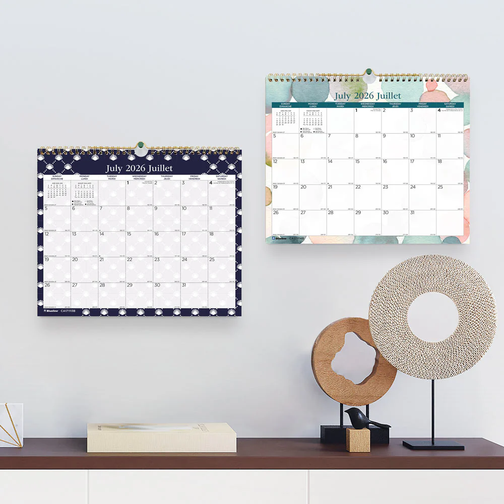 Academic Monthly Small Wall Calendar 2026-2027, Bilingual, Nautical (CA171113B-27) - Image 10