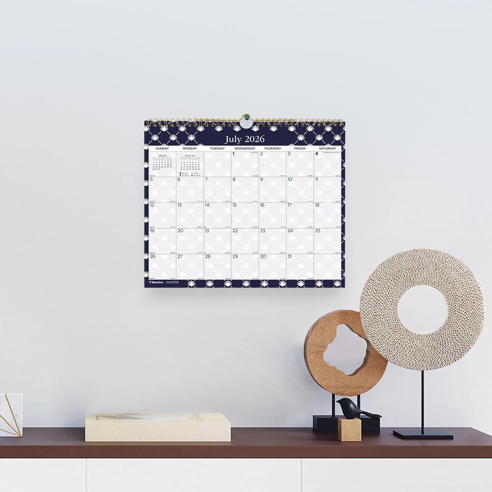 Academic Monthly Small Wall Calendar 2026-2027, English, Nautical (CA171113-27) - Image 9