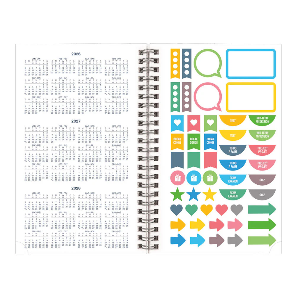 Academic Weekly Planner, Animal, 2026 - 2027, Bilingual (CA114BPA.01-27, CA114BPA.02-27) - Image 9
