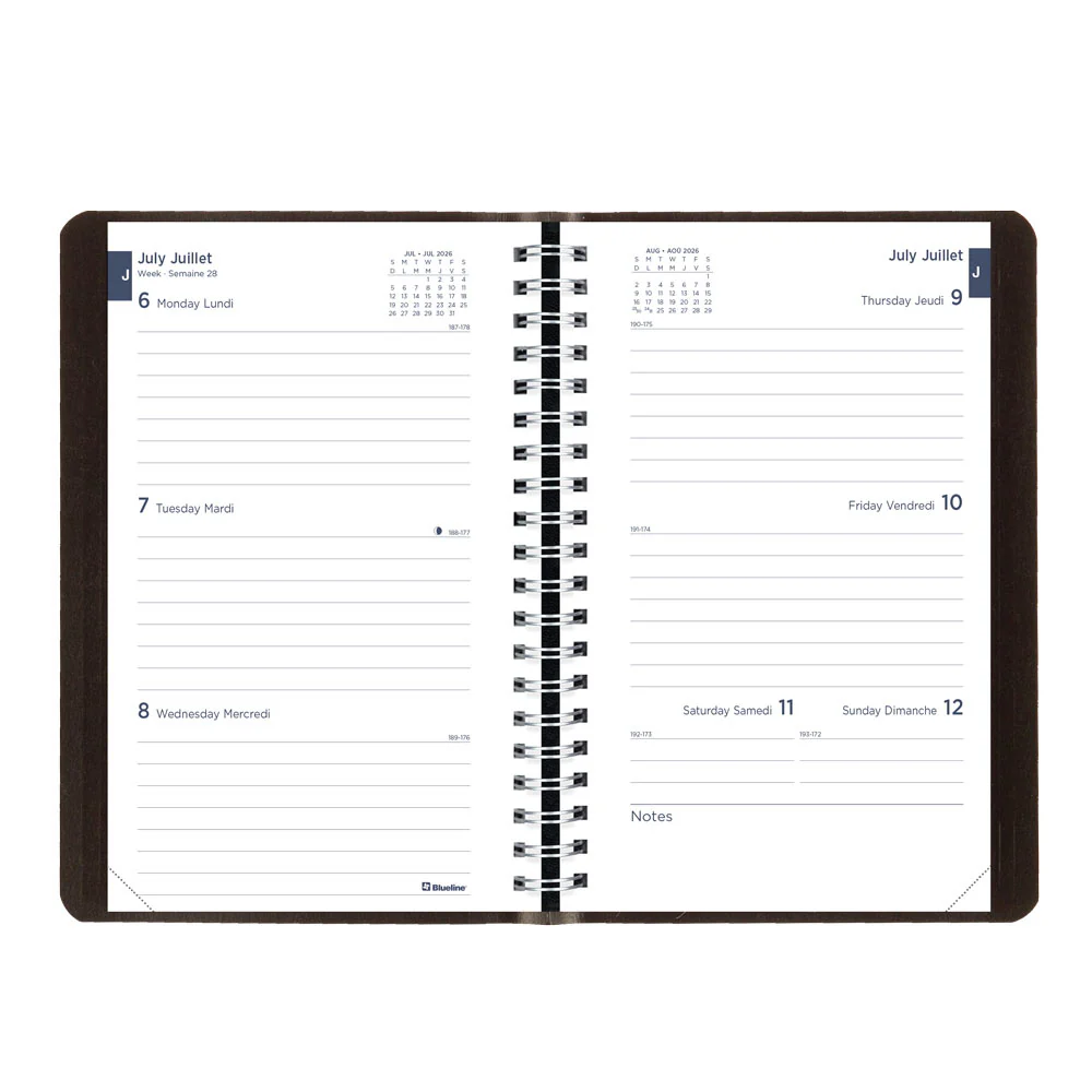 Academic Weekly Planner, Classic Black, 2026-2027, Bilingual (CA101B.BLK-27) - Image 3