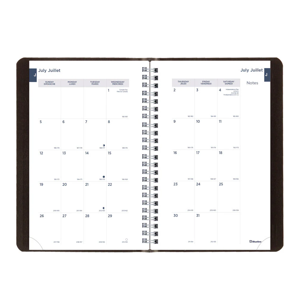 Academic Weekly Planner, Classic Black, 2026-2027, Bilingual (CA101B.BLK-27) - Image 4