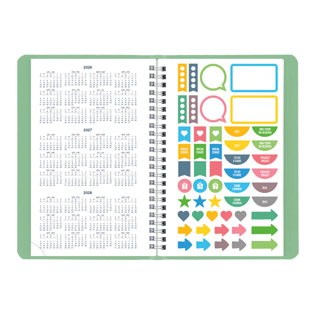 Academic Weekly Planner, Fashion, 2026 - 2027, Bilingual (CA101BF.01-27, CA101BF.02-27, CA101BF.03-27) - Image 29