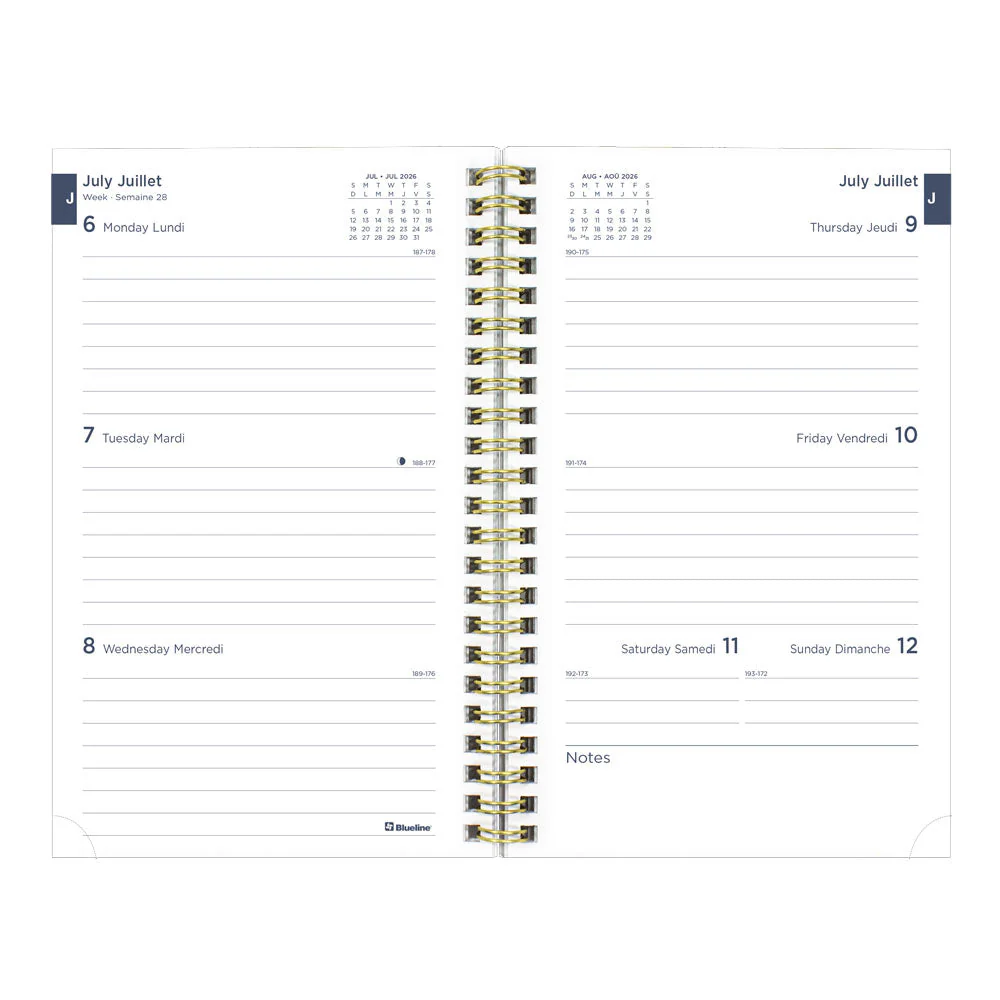 Academic Weekly Planner, Blossom, 2026 - 2027, Bilingual (CA114BPG.01-27, CA114BPG.02-27) - Image 3