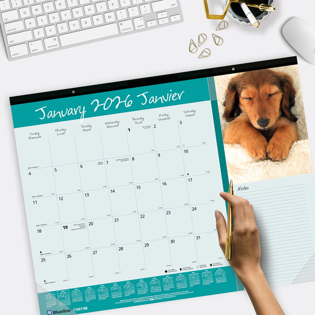 Best Friends Monthly Desk Pad 2026, Bilingual (C194116B-26) - Image 9