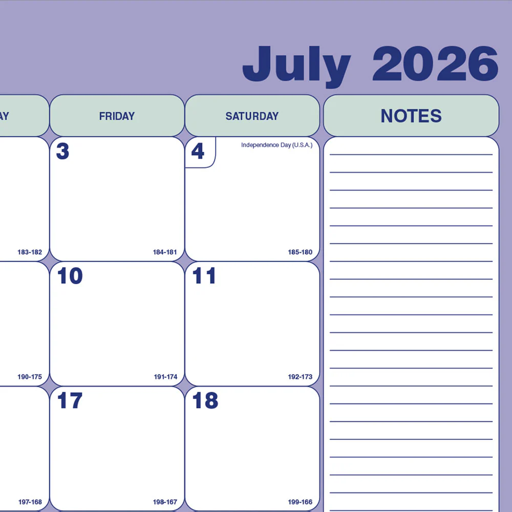 Academic Monthly Desk Pad Calendar, Classic, 2026 - 2027, English (CA181731-27) - Image 3