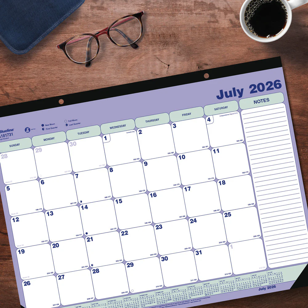 Academic Monthly Desk Pad Calendar, Classic, 2026 - 2027, English (CA181731-27) - Image 7