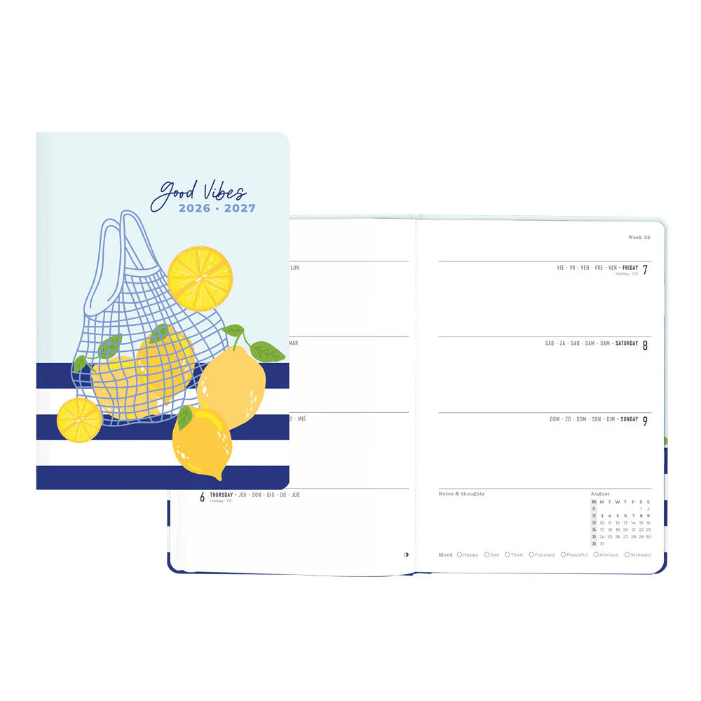 Citrus Academic Weekly Planner, A5, 2026 - 2027, Multilingual (27-031974, 27-031975)