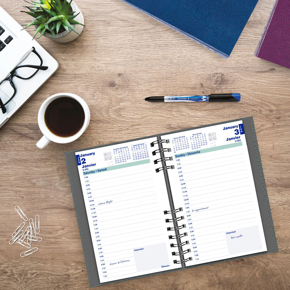 CoilPro™ Daily Appointment Book, 2027, Bilingual, Assorted (C1504CB.OST-27) - Image 10