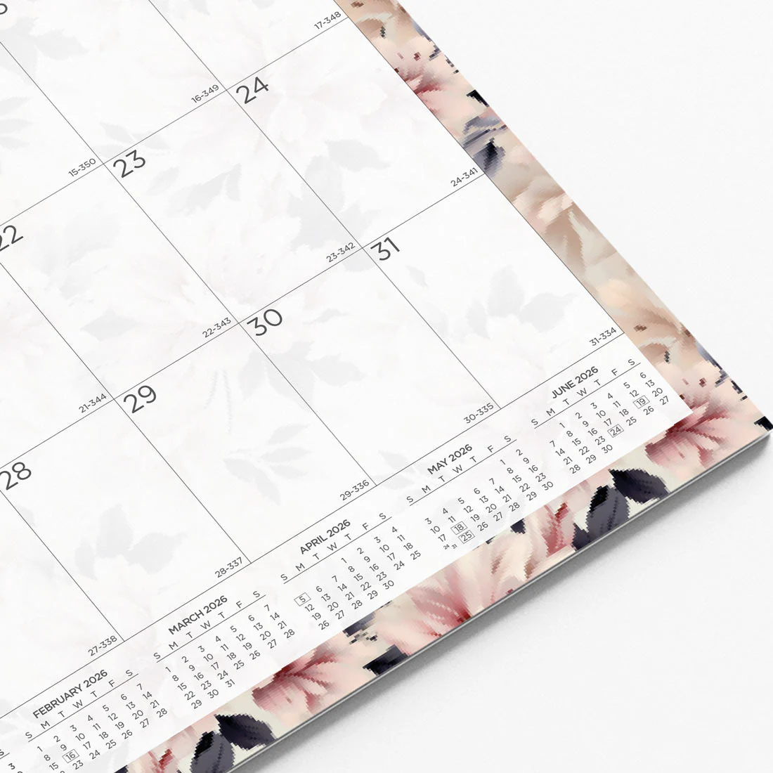 Colourful Monthly Wall Calendar, Floral, 2026 - English (C173128-26) - Image 3