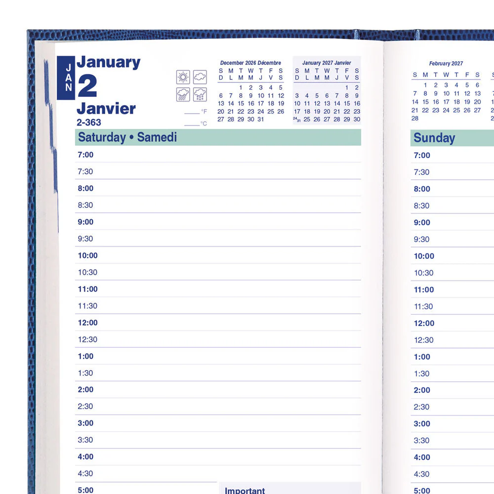 Traditional Daily Appointment Book, 2027, Bilingual (C1504.81B-27, C1504.82B-27) - Image 11