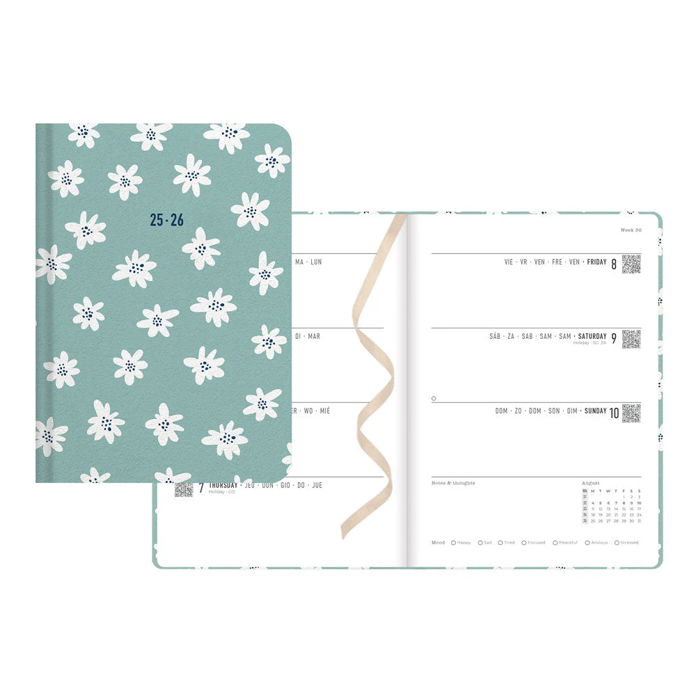 Daisies Academic Weekly Planner, A6, 2026 - 2027, Multilingual (27-031868, 27-031869) - Image 3