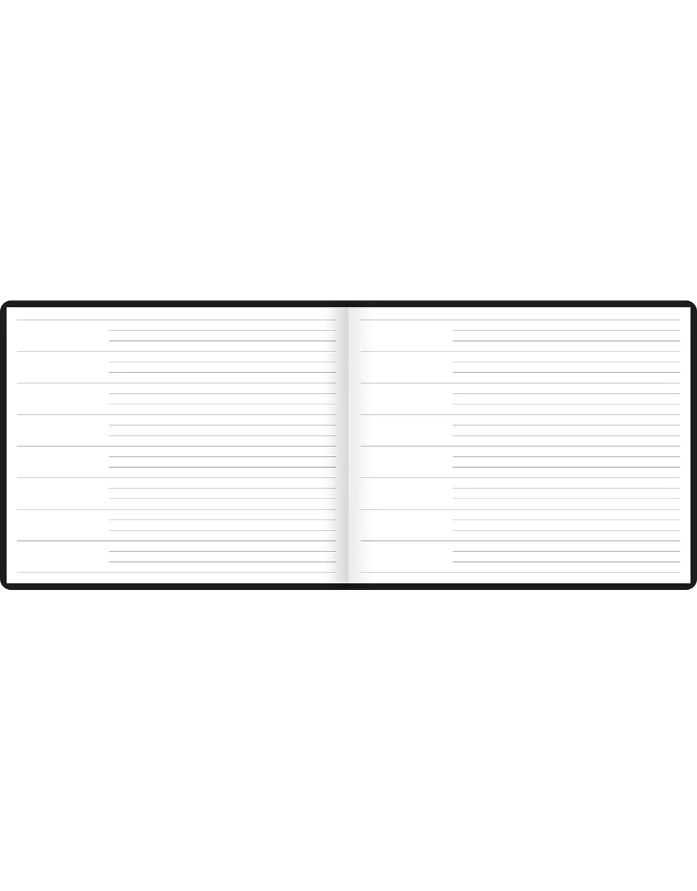 Dazzle Quarto Landscape Ruled Guest Book - Image 4