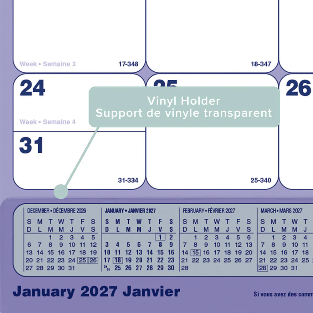 Monthly Desk Pad Calendar, Bilingual, 2027 (C181731BV-27) - Image 4