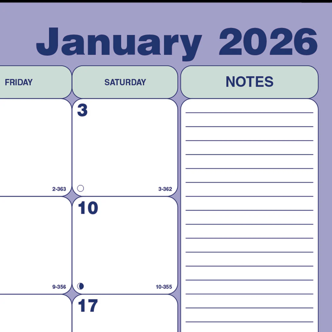 Monthly Desk Pad Calendar 2026, English (C181731-26) - Image 3