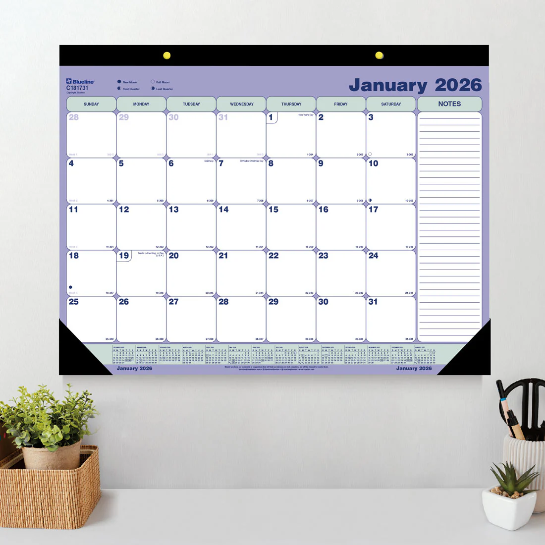 Monthly Desk Pad Calendar 2026, English (C181731-26) - Image 6