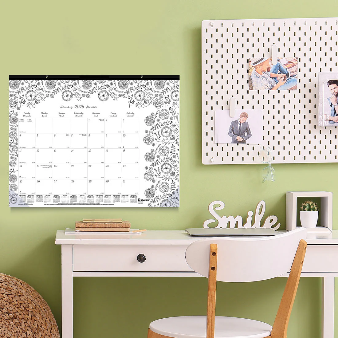 DoodlePlan™ Colouring Desk Pad 2026, Bilingual (C2917311B-26) - Image 8