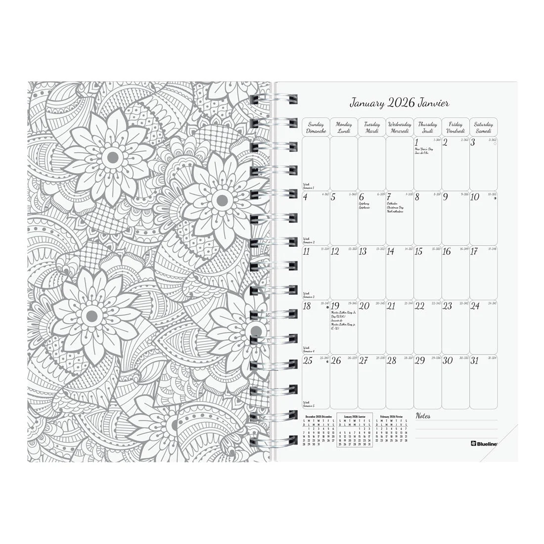 DoodlePlan™ Weekly Colouring Planner 2026, Bilingual (C2910B.01-26) - Image 4