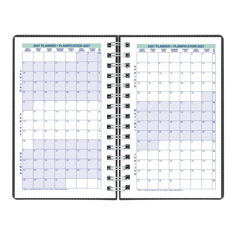 DuraFlex Daily Appointment Book, 2027, Bilingual, Black (C1504V.81BT-27) - Image 4
