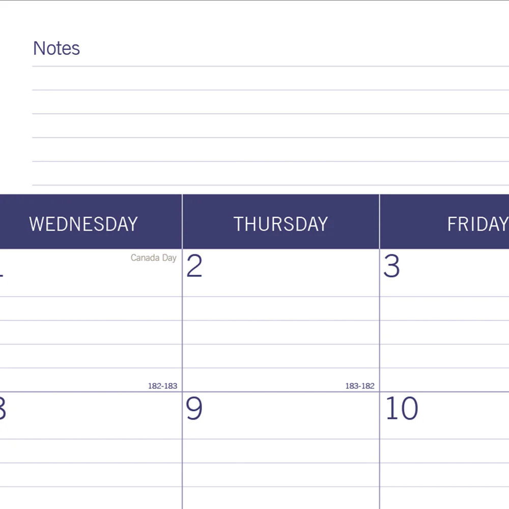 DuraGlobe™ Academic Monthly Desk Pad Calendar, Bamboo, 2026 - 2027, English (CA177227-27) - Image 3