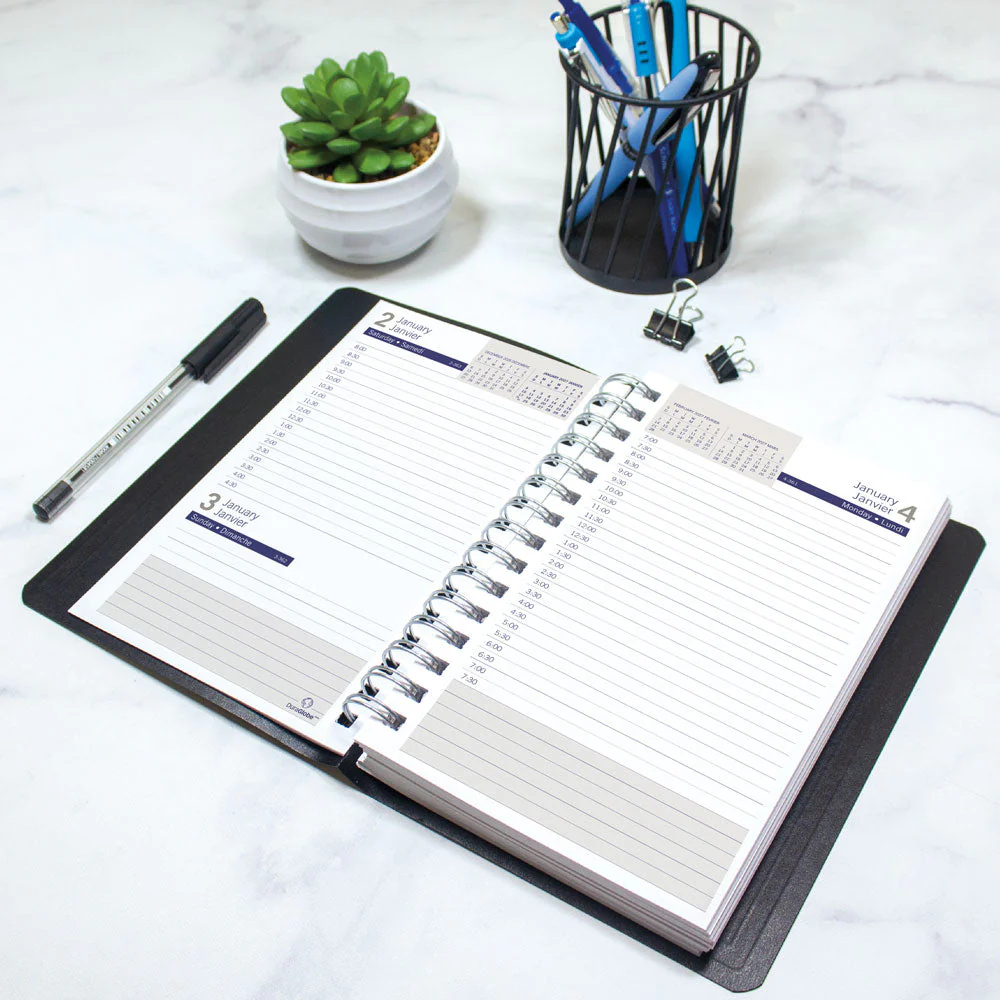DuraGlobe™ Daily Appointment Book, 2027, Bilingual, Black (C210.21BT-27) - Image 9