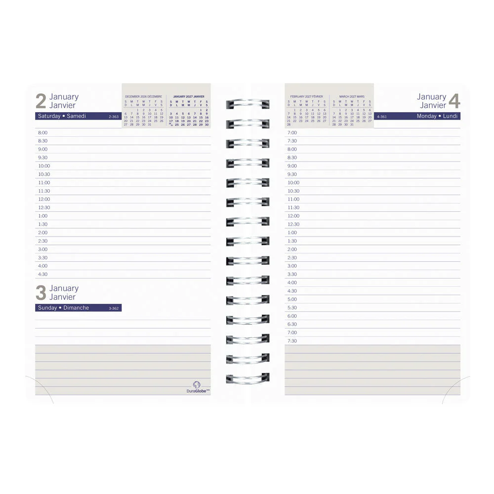 DuraGlobe™ Daily Appointment Book, 2027, Bilingual, Black (C210.81BT-27) - Image 3