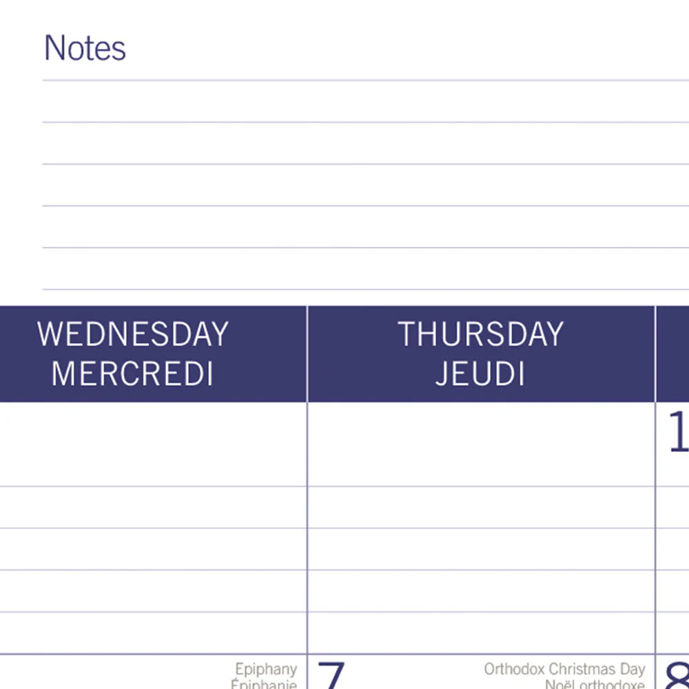 Monthly Desk Pad Calendar, DuraGlobe™, Bilingual, 2027 (C177227B-27) - Image 6