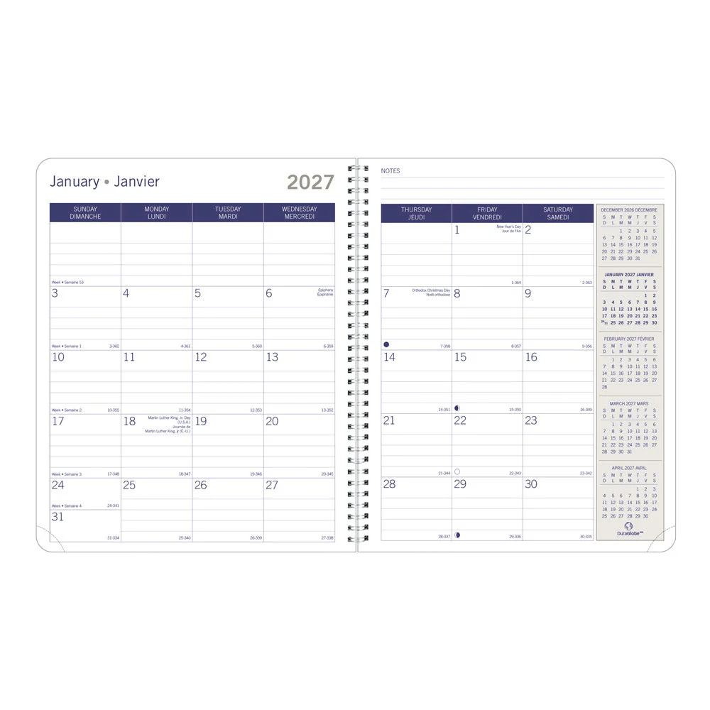DuraGlobe™ Monthly Planner, 2027, Bilingual (C230.81BT-27) - Image 3