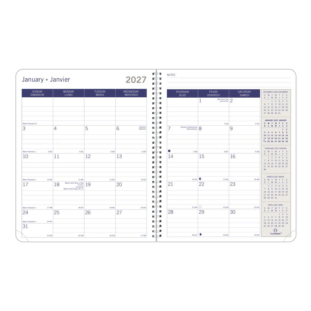 DuraGlobe™Joyful Monthly Planner, 2027, Bilingual (C230.F83BT-27) - Image 3