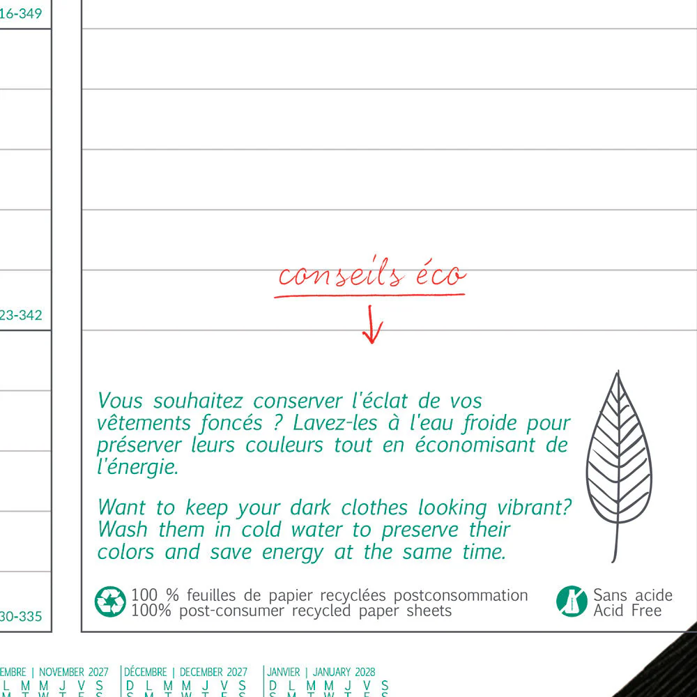 Monthly Desk Pad Calendar, EcoLogix®, Bilingual, 2027 (C177437B-27) - Image 6