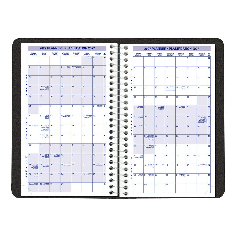 Essential Daily Appointment Book, 2027, Bilingual, Black (C2504.81BT-27) - Image 4