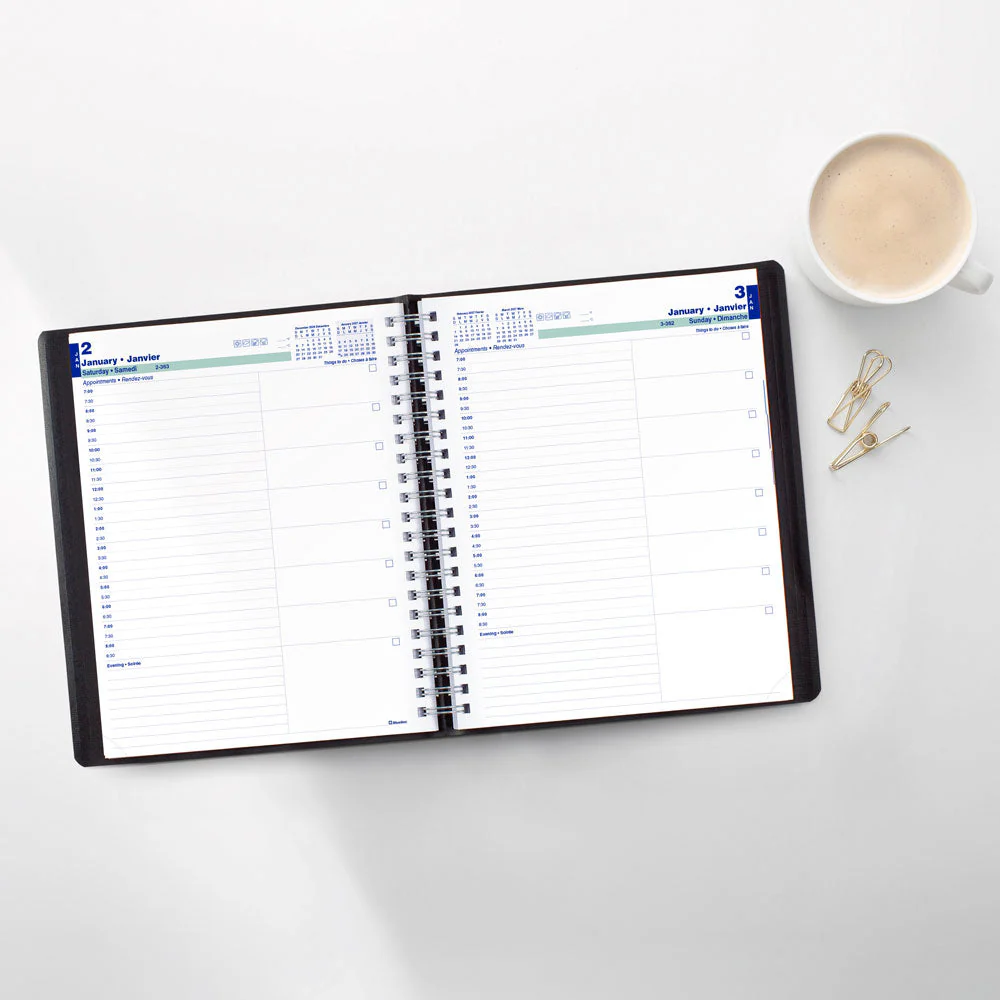 Essential Daily Appointment Book, 2027, Bilingual, Black (C965.81BT-27) - Image 8
