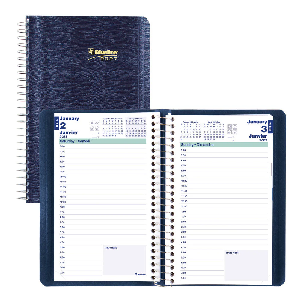 Essential Daily Appointment Book, 2027, Bilingual (C1504.81BT-27, C1504.82BT-27, C1504.83BT-27)