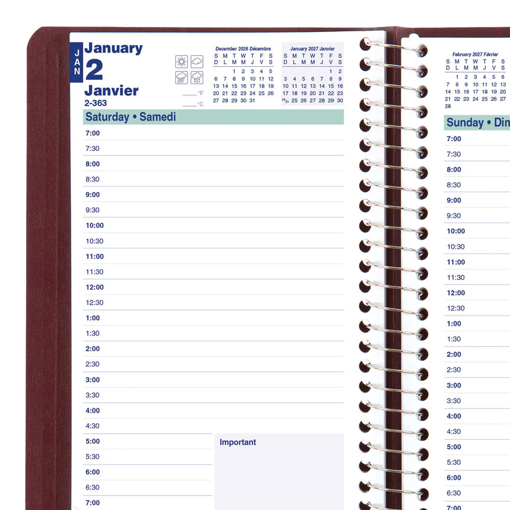 Essential Daily Appointment Book, 2027, Bilingual (C1504.81BT-27, C1504.82BT-27, C1504.83BT-27) - Image 17