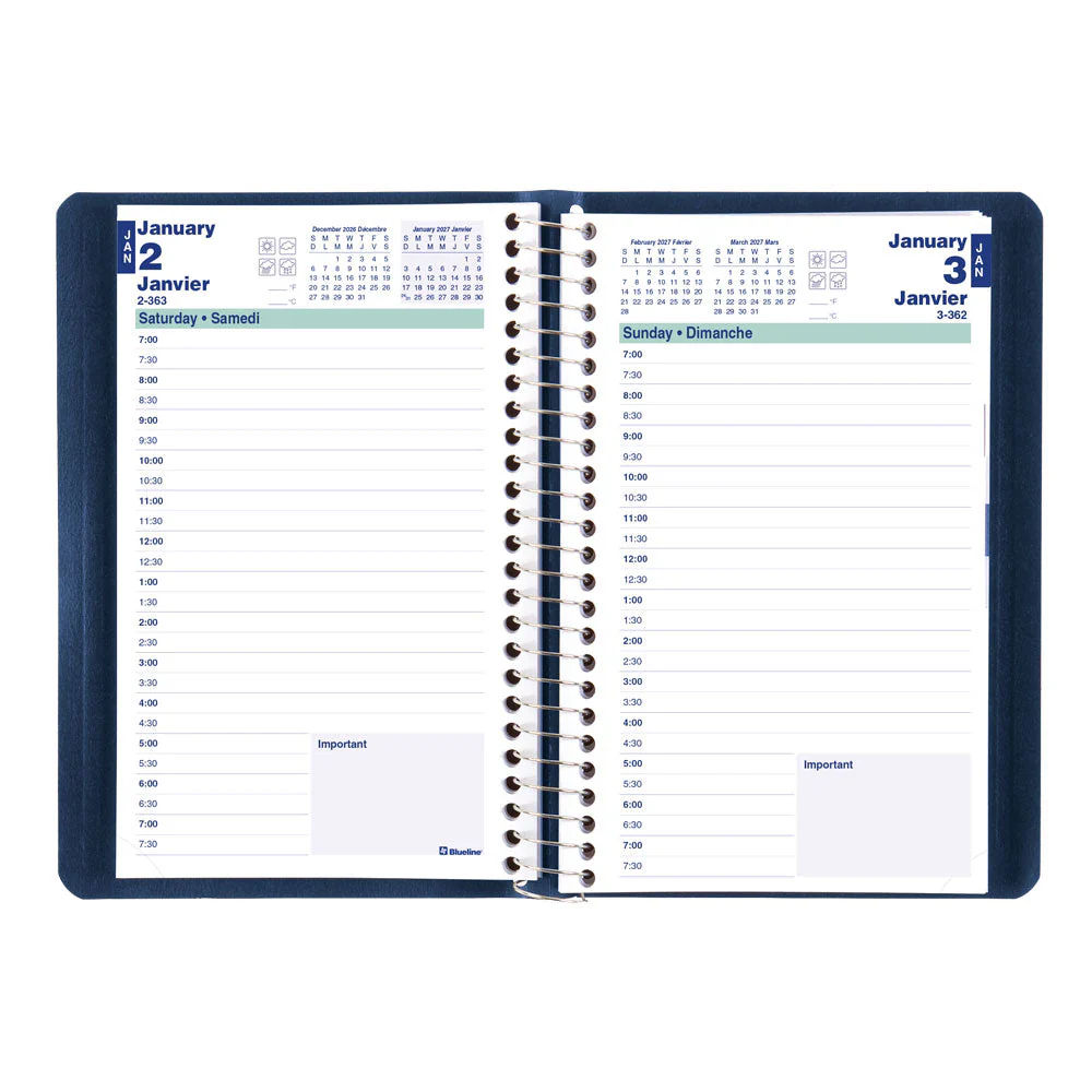 Essential Daily Appointment Book, 2027, Bilingual (C1504.81BT-27, C1504.82BT-27, C1504.83BT-27) - Image 3