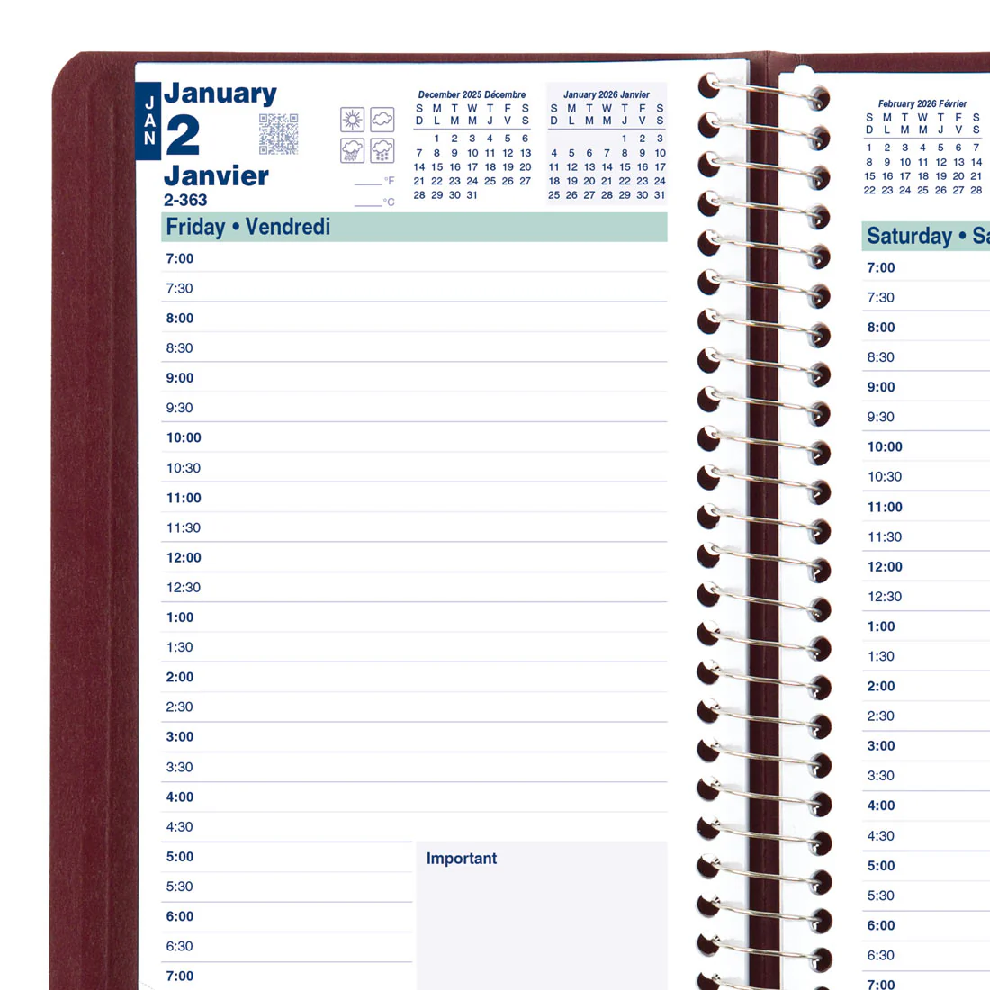 Essential Daily Planner 2026, Bilingual (C1504.81BT-26, C1504.82BT-26, C1504.83BT-26) - Image 7