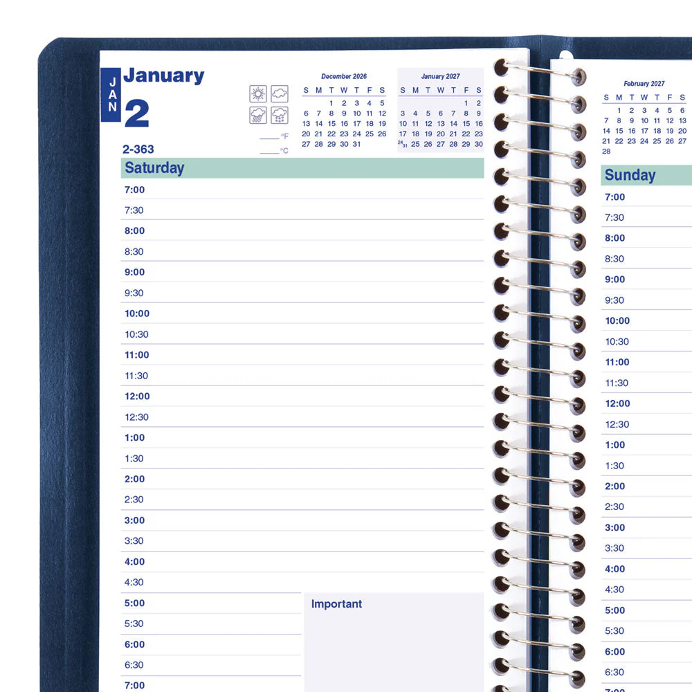Essential Daily Appointment Book, 2027, English (C1504.81T-27, C1504.82T-27, C1504.83T-27) - Image 17