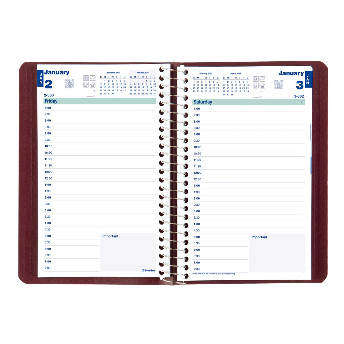 Essential Daily Planner 2026, English (C1504.81T-26, C1504.82T-26, C1504.83T-26) - Image 3