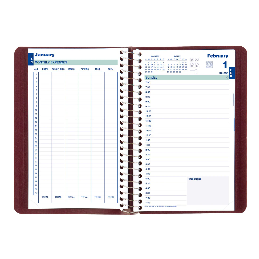 Essential Daily Planner 2026, English (C1504.81T-26, C1504.82T-26, C1504.83T-26) - Image 4